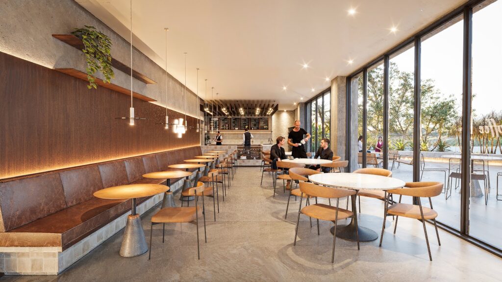 Perspectiva do coffee shop