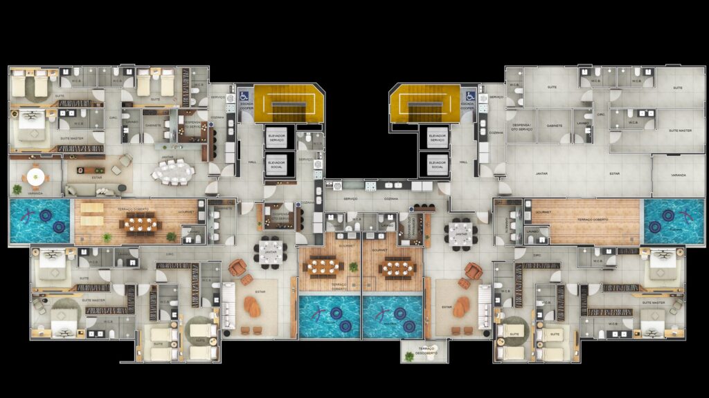St. Peters Residence — Planta da cobertura