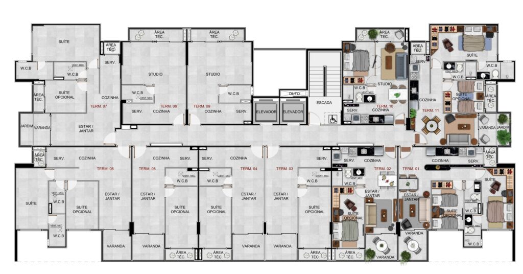Studio Design 4 — Planta do pavimento tipo
