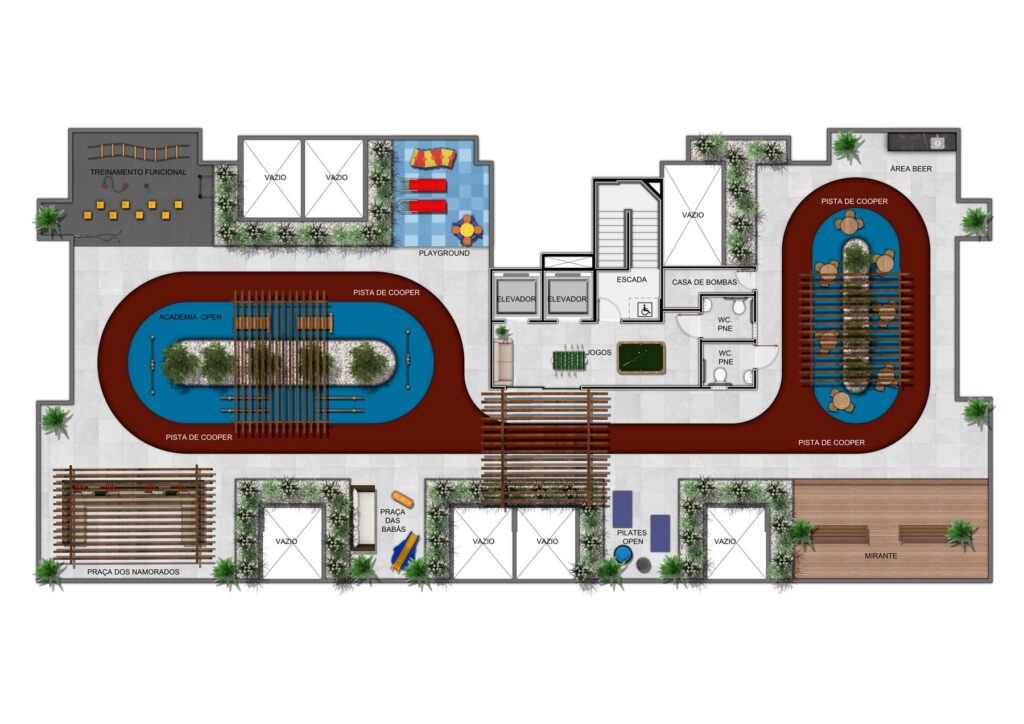 Studio Design 4 — Planta do ático e lazer