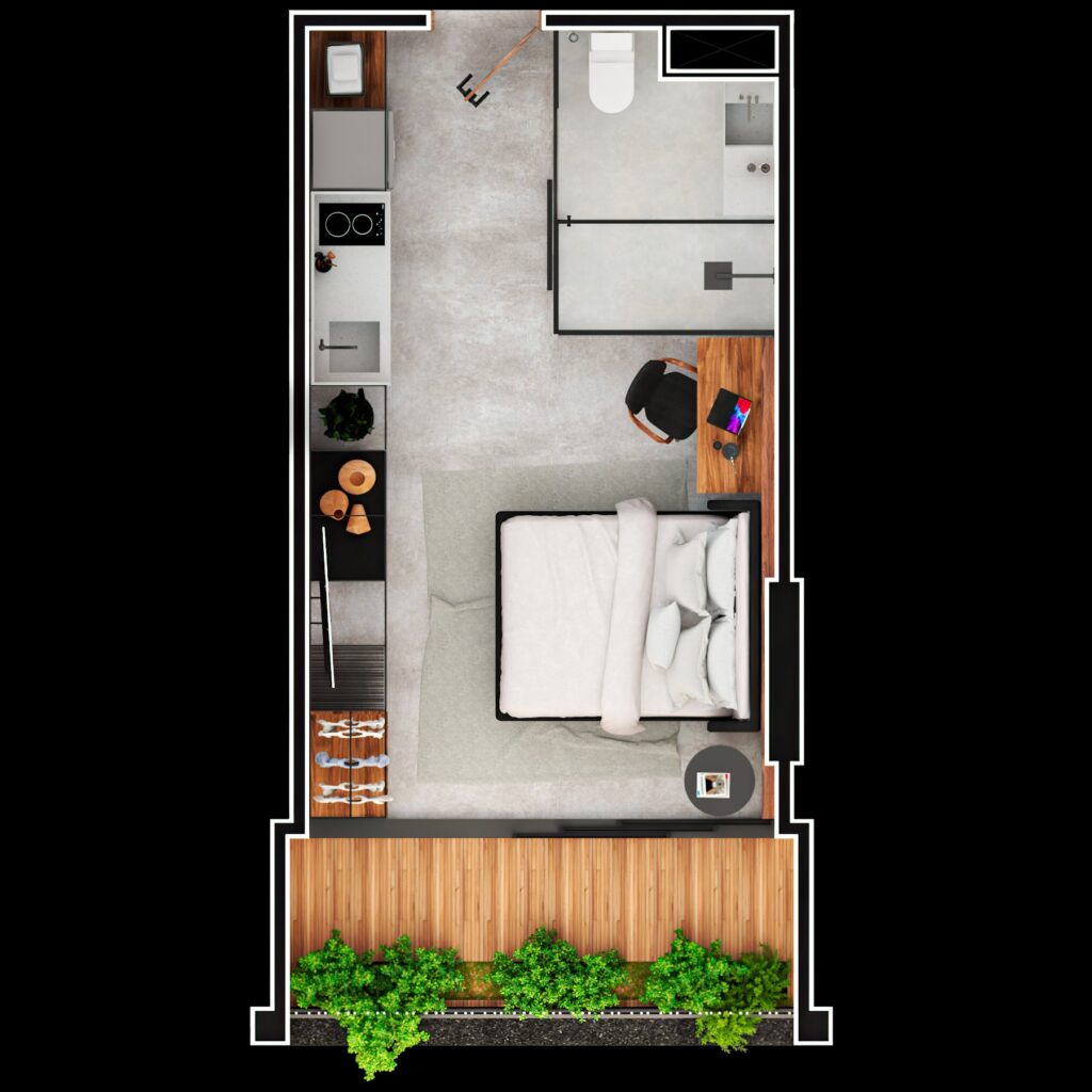 Summit Mário de Gusmão — Planta do apartamento, terminação 402
