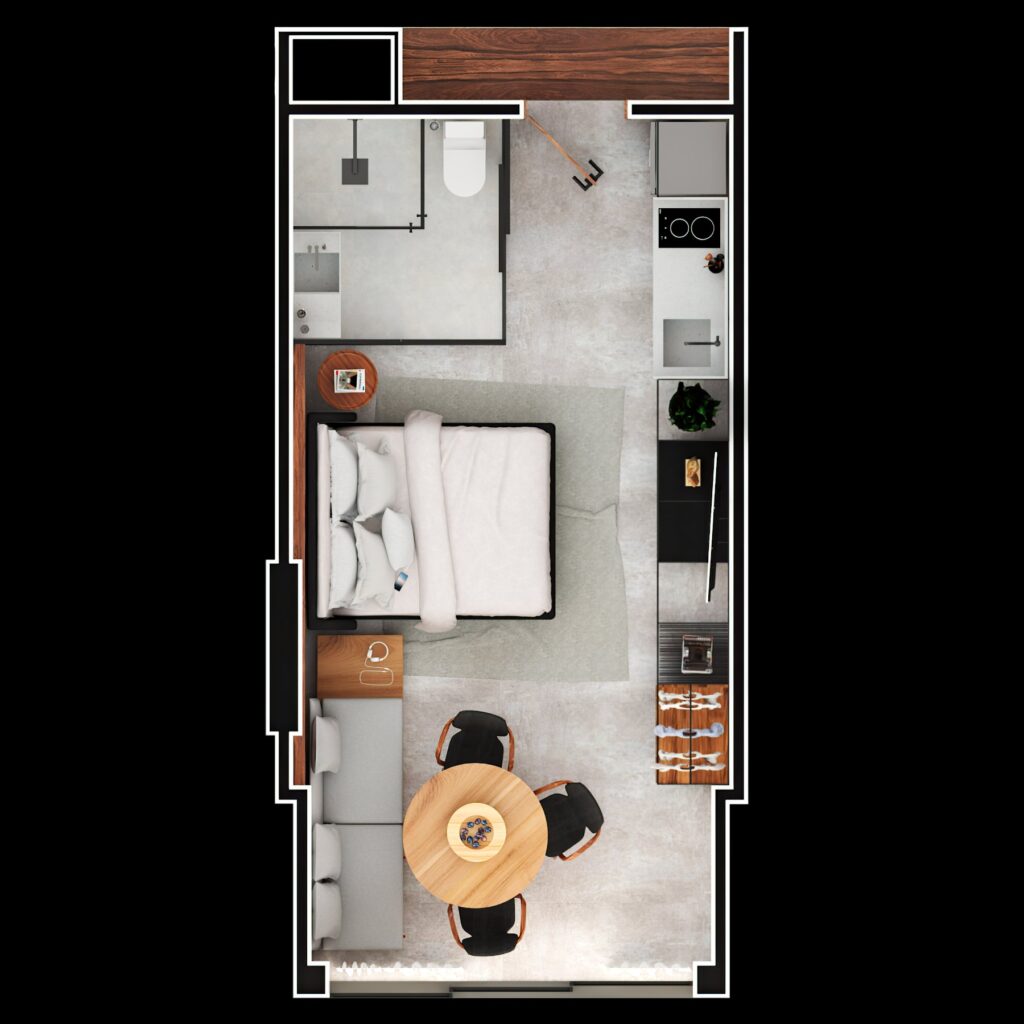 Summit Mário de Gusmão — Planta do apartamento, terminação 403
