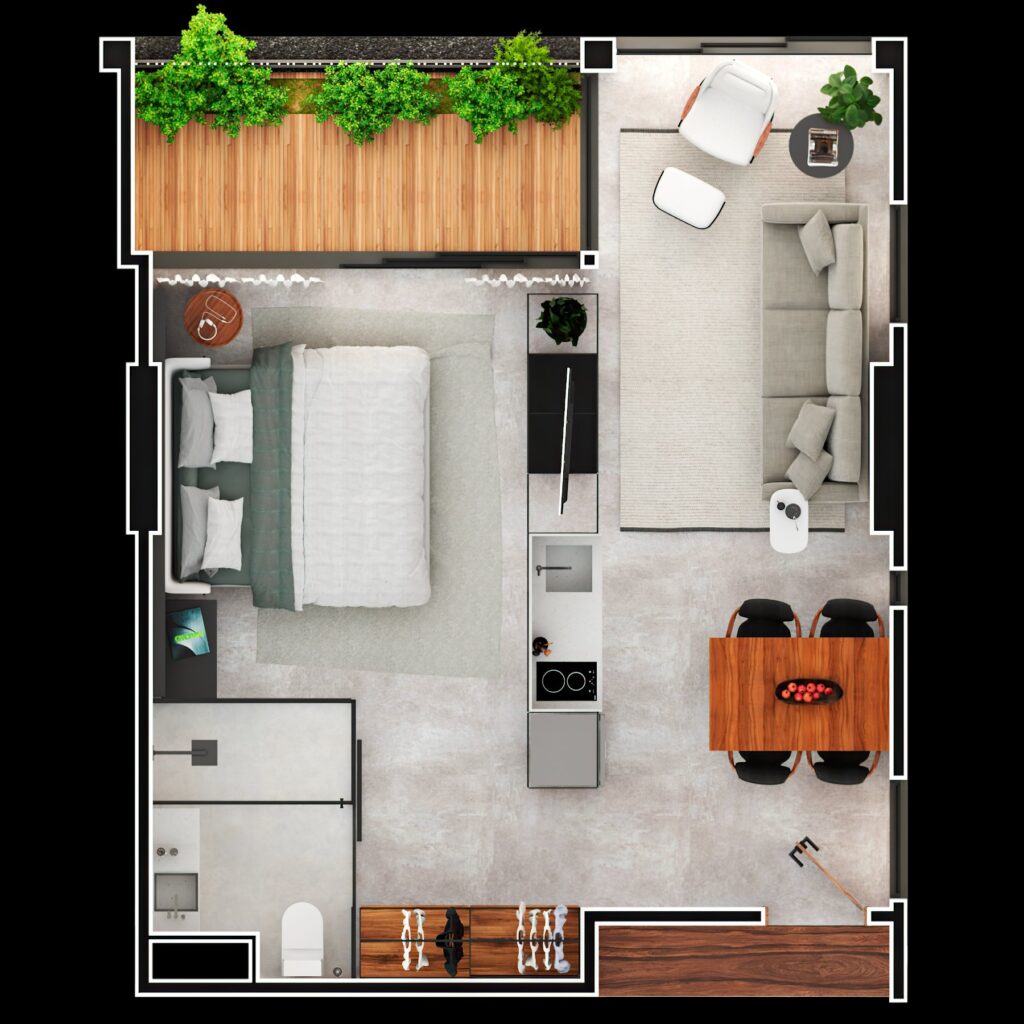 Summit Mário de Gusmão — Planta do apartamento, terminação 419