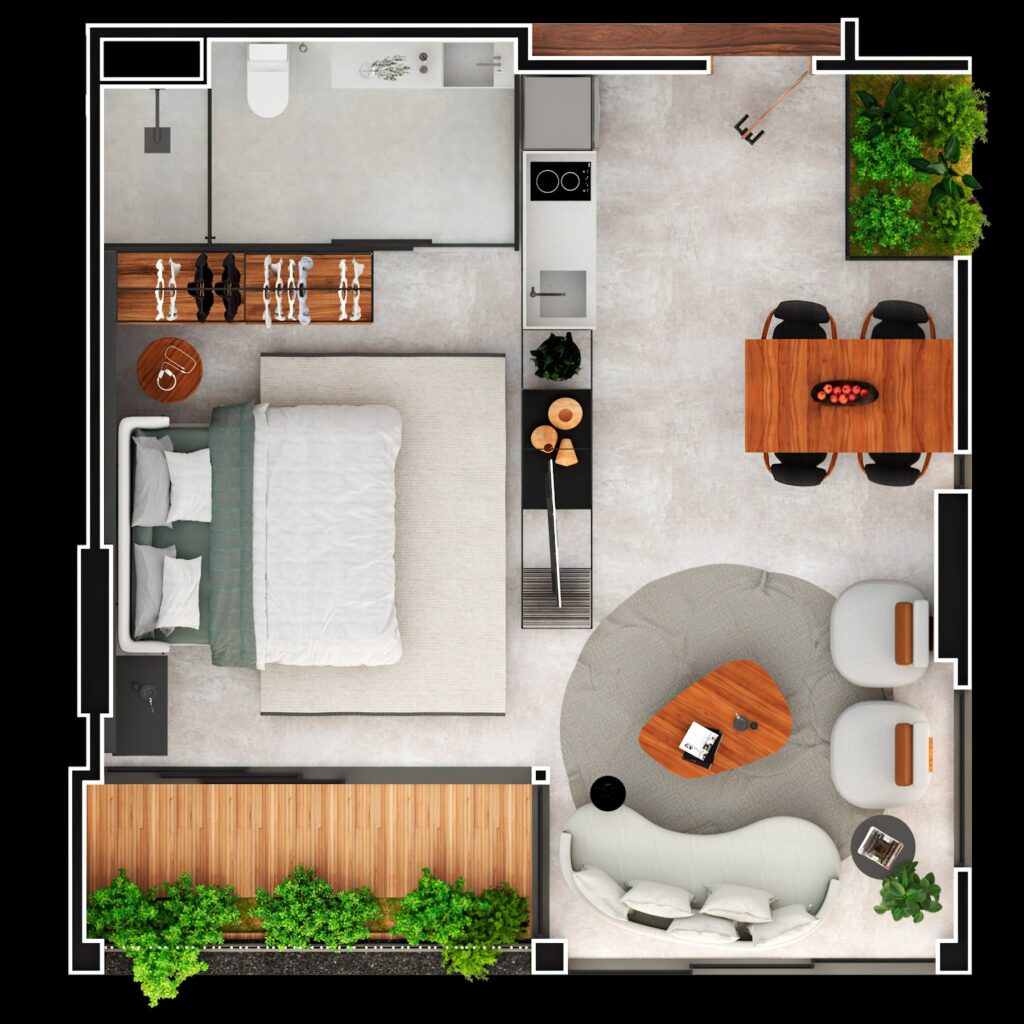Summit Mário de Gusmão — Planta do apartamento, terminação 701