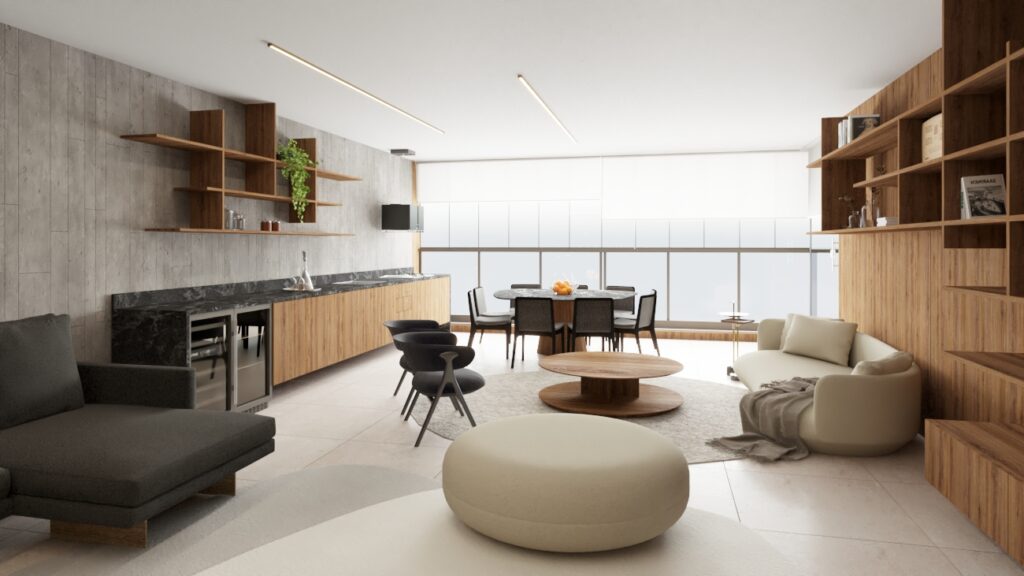 Apartamento Open — varanda integrada