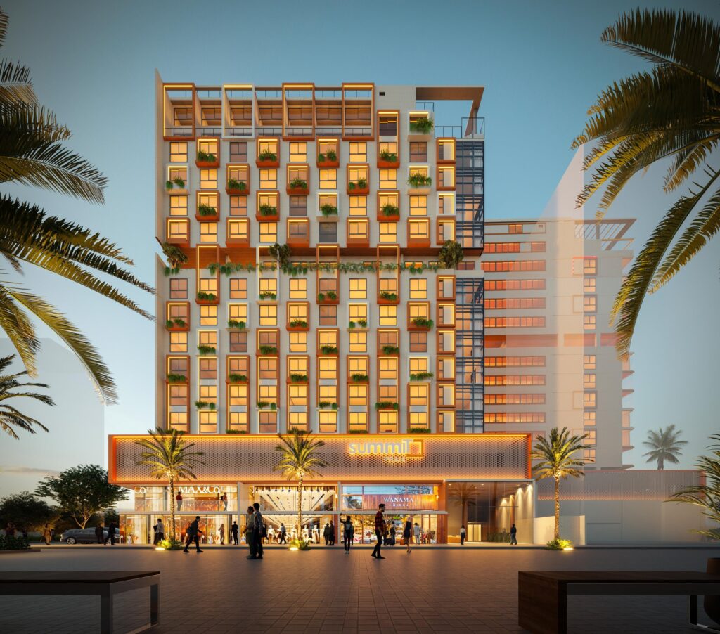 Summit Praia — 02-fachada-render-terreo-comercial